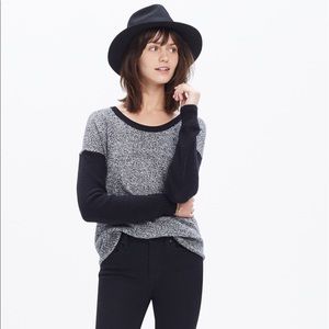 Madewell Black & Gray Sweater Top